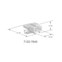 4pin Male Housing Automotive Power Connectors for 7122-7840